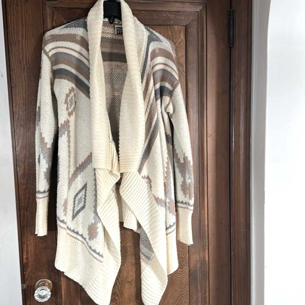 Roxy sz Med Aztec Western cardigan EUC